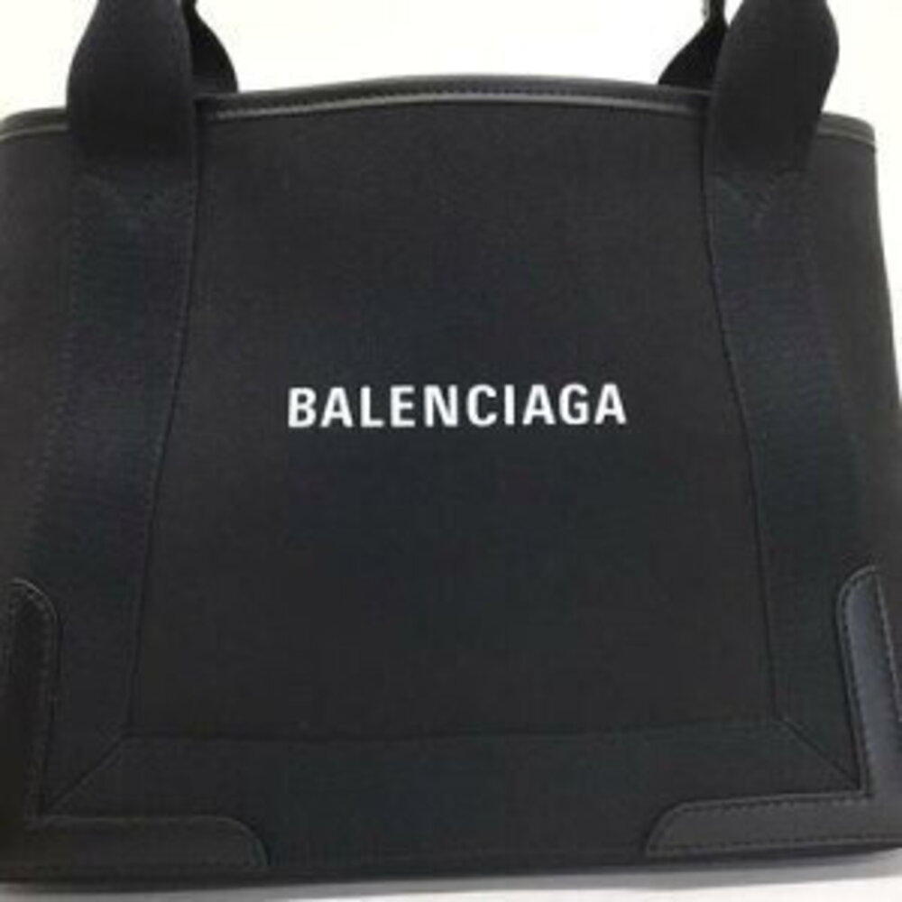 BALENCIAGA Navy Blue Cabas Tote Bag Black Clutch - Picture 5 of 9